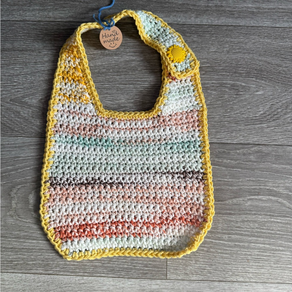 Handmade Multicolor Crochet Baby Bib